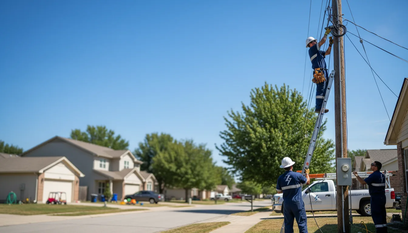 Residential electrician providing installation services in Scott Air Force Base, IL